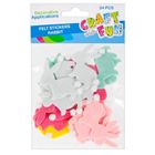 Craft With Fun, Wielkanoc, Królik z pomponem, naklejki filcowe