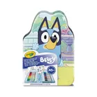 Crayola, Bluey, zestaw artystyczny z kolorowankami, naklejkami i flamastrami, 47 elementów