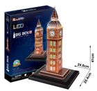 Cubic Fun, Big Ben, puzzle 3D LED, 28 elementów
