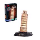 Cubic Fun, Krzywa Wieża w Pizie, puzzle 3D LED, 42 elementy