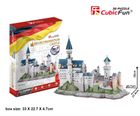 Cubic Fun, Zamek Neuschwanstein, puzzle 3D, 128 elementów