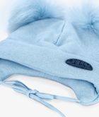 Czapka chłopięca, wiązana niebieska, Iltom