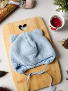 Czapka chłopięca, wiązana, niebieska, Iltom