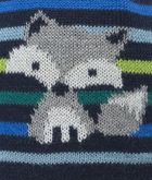 Czapka chłopięca z pomponem, wiązana, ciemnoniebieska, lis, Döll