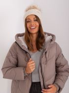 Czapka damska, beżowa, Rue Paris