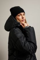 Czapka damska, czarna, Moodo