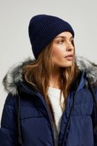 Czapka damska, granatowa, Moodo