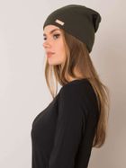 Czapka damska, khaki, Rue Paris
