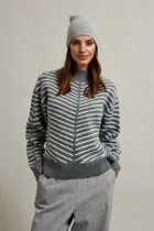 Czapka damska, szara, Moodo