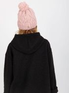 Czapka damska z wełną, różowa, Rue Paris