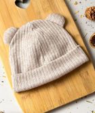 Czapka dziecięca, sweterkowa, beżowa, Iltom