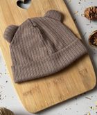 Czapka dziecięca, sweterkowa, brązowa, Iltom