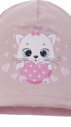 Czapka dziewczęca, różowa, Ambra