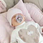 Czapka dziewczęca, różowa, zestaw, 2 szt., MimiNu