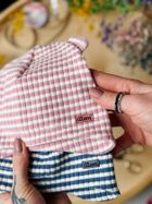 Czapka dziewczęca, różowo-biała, Iltom