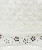 Czapka dziewczęca, wiązana, biała, dżety, Döll