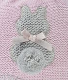 Czapka dziewczęca, wiązana, jasnoróżowa, królik, Döll