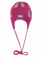 Czapka dziewczęca, wiązana, różowa, Döll
