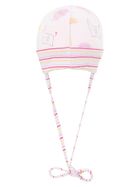 Czapka dziewczęca, wiązana, różowa, Döll