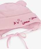 Czapka dziewczęca, wiązana różowa, Iltom