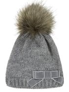 Czapka dziewczęca z pomponem, szara, Döll