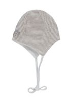Czapka niemowlęca, wiązana, beżowa, Bellybutton