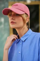 Czapka z daszkiem damska, różowa, Moodo