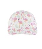 Czapka z daszkiem dziewczęca, biała, flamingi, Döll