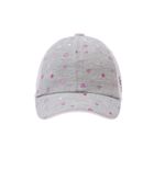 Czapka z daszkiem dziewczęca, szaro-różowa, serduszka, Döll