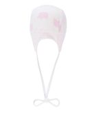 Czapka z daszkiem dziewczęca, wiązana, biała, słonie, Döll