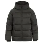 Czarna ocieplana kurtka z kapturem NOWEAR