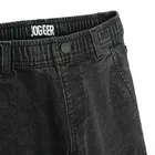 Czarne jeansowe joggersy z regulacją Cool Club