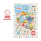 CzuCzu, Mapa Polski, puzzle, 100 elementów + plakat