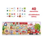 CzuCzu, Tak działa Straż pożarna, puzzle, 40 elementów, plakat z ciekawostkami, dla dzieci 3+, 4+