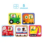 CzuCzu, Układam pojazdy, puzzle, 4 elementy, 2+