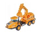 Daffi, Heavy Duty, ciężarówka z koparką, pojazd budowlany, model metalowy, 1:50