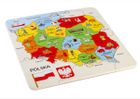 Daffi, Mapa Polski, puzzle drewniane, 16 elementów