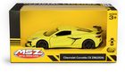 Daffi, MSZ, Chevrolet Corvette C8 Z06(2024), pojazd, model metalowy, żółty, 5"