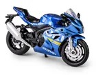 Daffi, MSZ, Suzuki GSX-R1000, motocykl, model metalowy, niebieski, 1:18