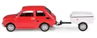 Daffi, Niewiadów, Fiat 126p z krótką przyczepką, pojazd, model metalowy, 1:43, czerwony