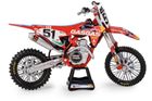 Daffi, Troylee Designs Red Bull Gasgas MC450F 2020 Factory Racing Team Bike Rider: Justin Barcia No.51, motocykl, model metalowy, 1:12