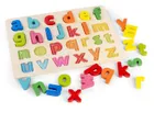 Daffi, układanka drewniana, alfabet, małe litery, 26 elementów