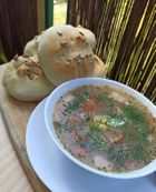 Dania Babci Zosi, zupa, żurek z borowikami