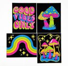 Diamond Dotz, diamentowa mozaika, flokowana, Neon Good vibes, 4 obrazki