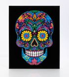 Diamond Dotz, diamentowa mozaika, flokowana, Neon Sugar skull