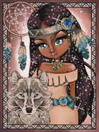 Diamond Dotz, Indian girl with wolf, diamentowa mozaika