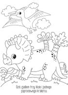 Dinozaury. Malowanie farbkami