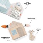 Done By Deer, Lama Lalee, domek lamy, miękka książeczka