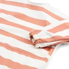 Done By Deer, Stripes, śliniak z rękawami, papaya