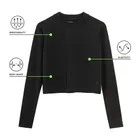 Dopasowana koszulka treningowa crop top NOWEAR